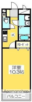 ディアパレス[1K/31.02m2]の間取図