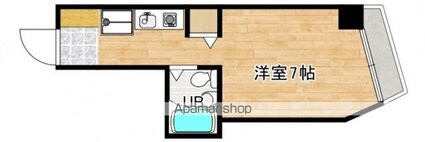 ロイヤルパレス東観音[1R/17.23m2]の間取図