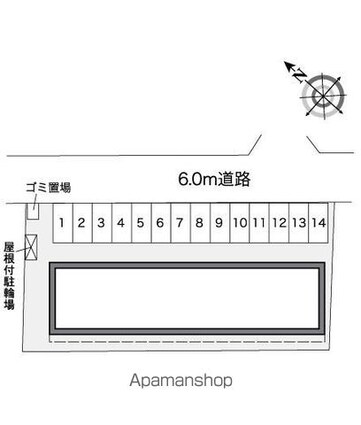 レオパレスラ　ボエーム[1K/28.02m2]の配置図