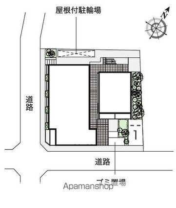レオネクストニシダイ[1K/26.08m2]の配置図