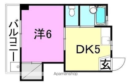メゾンＡＤ２[1DK/21.5m2]の間取図