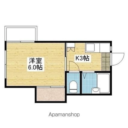 マナベハイツ[1K/20.16m2]の間取図