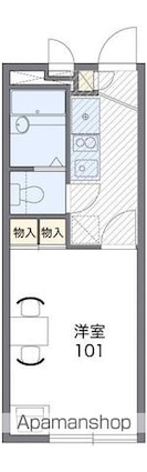 レオパレスサンポート[1K/19.87m2]の間取図