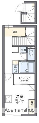 レオパレスティエラⅡ[1K/28.02m2]の間取図