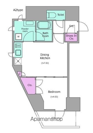 レジディア文京本郷Ⅳ[1DK/32.12m2]の間取図