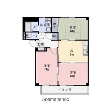 サープラス上信濃石Ａ[3DK/56.12m2]の間取図