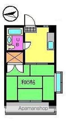 ハイツ清水[1K/19.44m2]の間取図