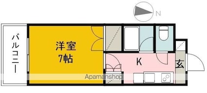 ジョイフル第３小坂[1K/22.91m2]の間取図