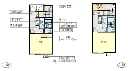 レオネクストトワイライト時季[1K/23.27m2]の間取図