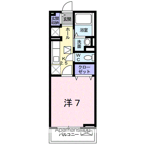 和歌山市出口端ノ丁のアパートの間取り