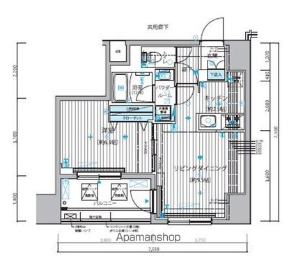 メインステージ入谷Ⅱ[1LDK/42.36m2]の間取図