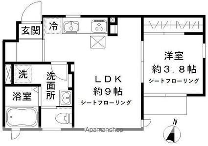 Ｌａ　ｖｉｔａ　ｒｉｃｃａ[1LDK/32.32m2]の間取図