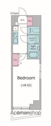 カージェ文京千石[1K/25.08m2]の間取図