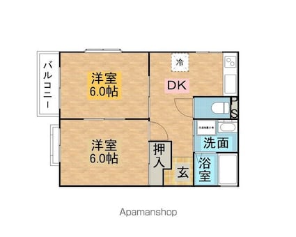 ＳＥＥＤコーポ[2DK/39.7m2]の間取図