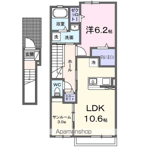 【レリア　南アルプス　Ⅰの間取り】