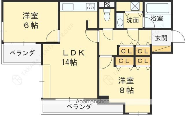 フォルム夙川37の間取り写真