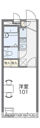 レオパレスＥＳＳＯＲ祝谷[1K/19.87m2]の間取図