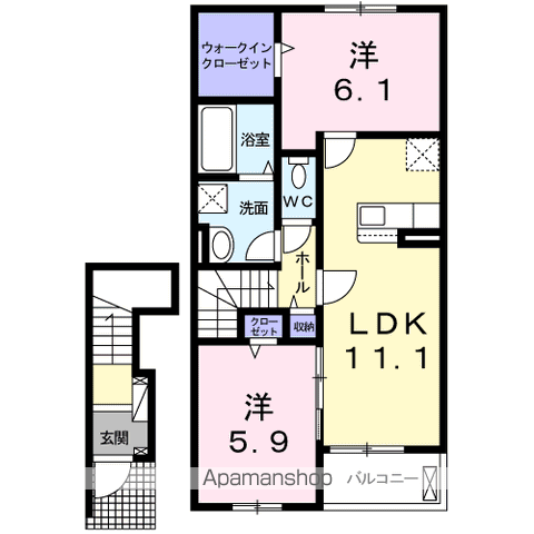 【印旛郡栄町安食のアパートの間取り】