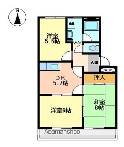 シャトレーンKTの間取り写真