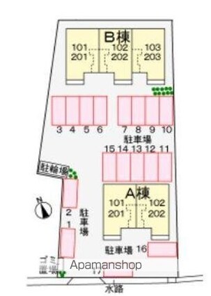 ベル・メゾン鶴市Ａ[2LDK/57.58m2]の配置図