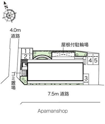 レオパレスけやき[1K/26.08m2]の配置図