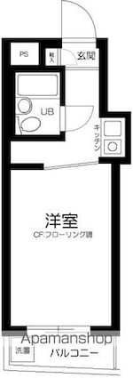 スカイコート荻窪Ⅱ[1K/16.5m2]の間取図