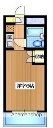 東京都小平市花小金井１丁目[1K/17.36m2]の間取図