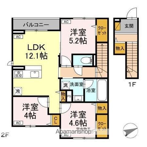 コンフォールヴィラージュの間取り写真