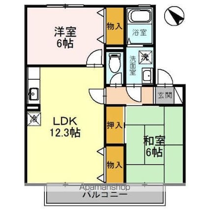 ファミールＳＥＴＡ[2LDK/55.33m2]の間取図