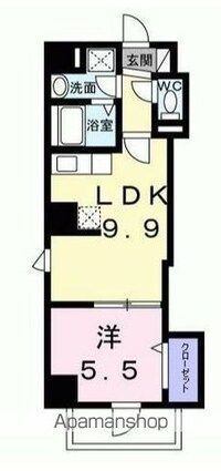 プラムツリー神楽坂[1LDK/37.92m2]の間取図
