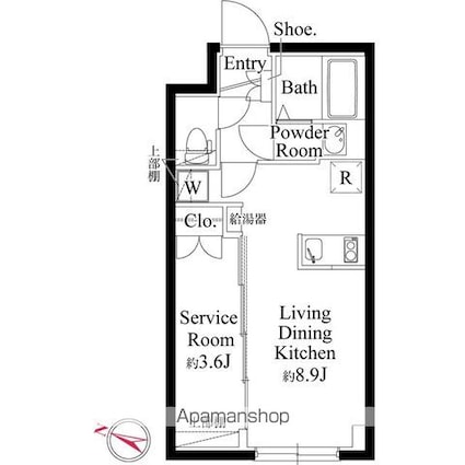 タスキｓｍａｒｔ西大井[1LDK/30.16m2]の間取図