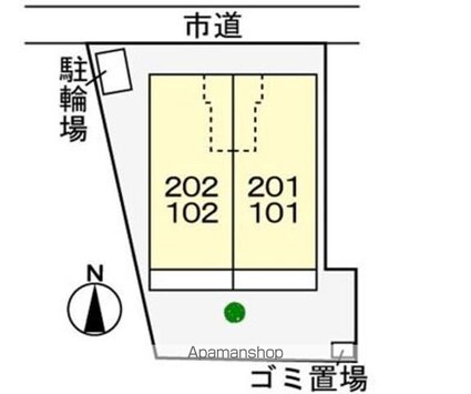 アクティブシティ[1R/34.16m2]の配置図