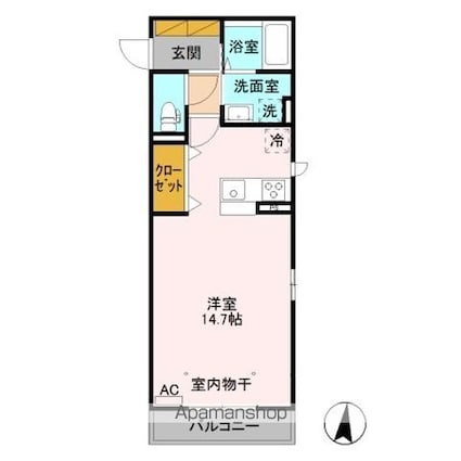 Ｇｒａｎｔ・Ⅰ[1R/37.01m2]の間取図