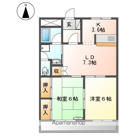 サンティアラＢの間取り