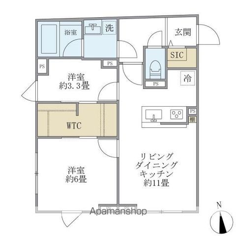 ウェルスクエア中延IIの間取り写真