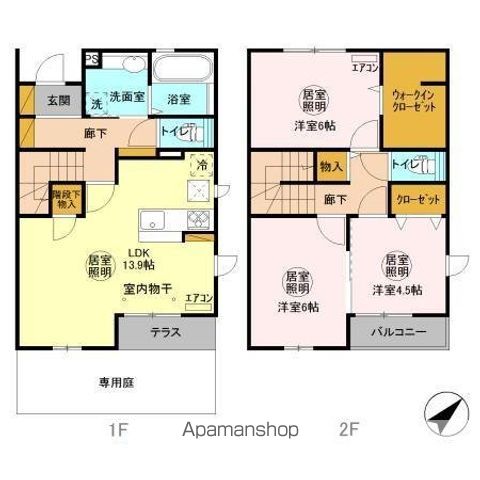 神栖市土合本町のアパートの間取り