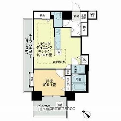 ライオンズステーションプラザ板橋・滝野川[1LDK/43.48m2]の間取図