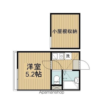 グランデシャンテ高円寺[1K/15.27m2]の間取図