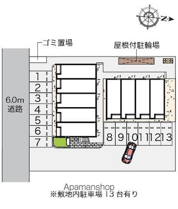 クレイノレジデンスシェーナ[1K/25.89m2]の配置図