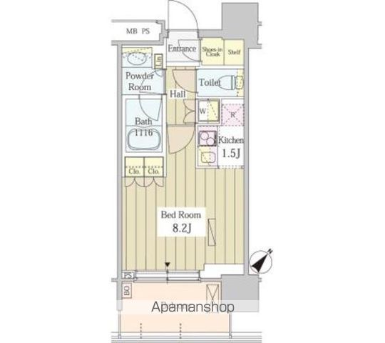 中野区東中野のマンションの間取り