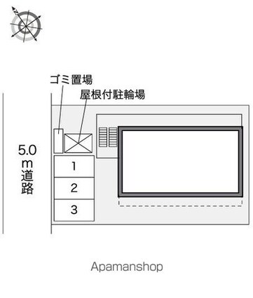 レオパレスｋｉｍａｔａⅡ[1K/19.87m2]の配置図