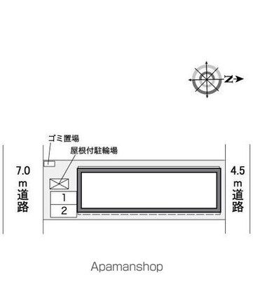 レオパレス龍ノ口[1K/27.79m2]の配置図
