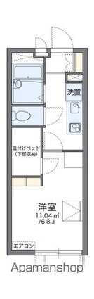 レオパレスダックス[1K/19.87m2]の間取図