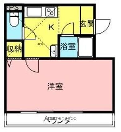 ラ・グラース本町[1K/27.13m2]の間取図