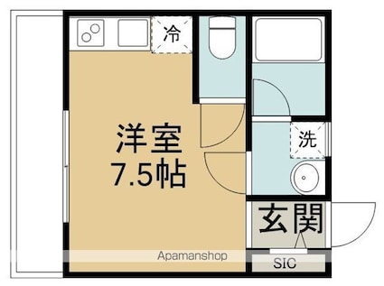 ＨＯＬＯＭＵＡ[1R/19.7m2]の間取図