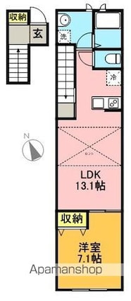 東京都杉並区永福３丁目[1LDK/49.54m2]の間取図