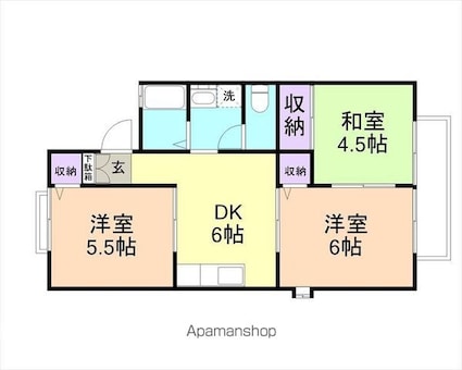 ハイツグリーン[3DK/48.17m2]の間取図