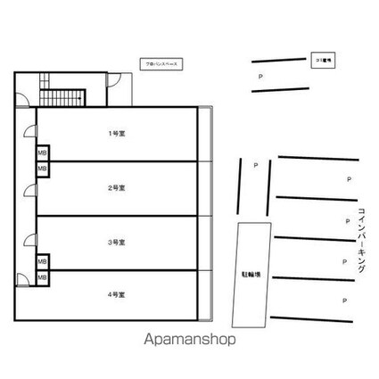 月光野上[1LDK/30.11m2]の配置図