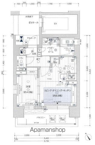 プレサンス ロジェ 高岳東桜の間取り写真