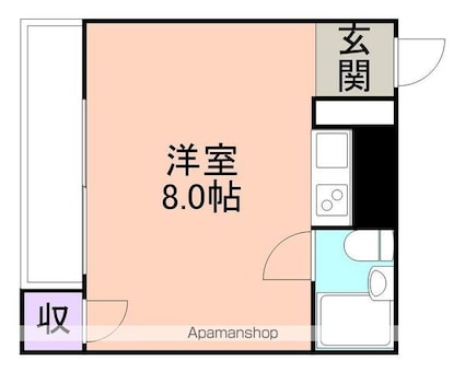 和歌山県和歌山市和歌浦東２丁目[1R/18m2]の間取図